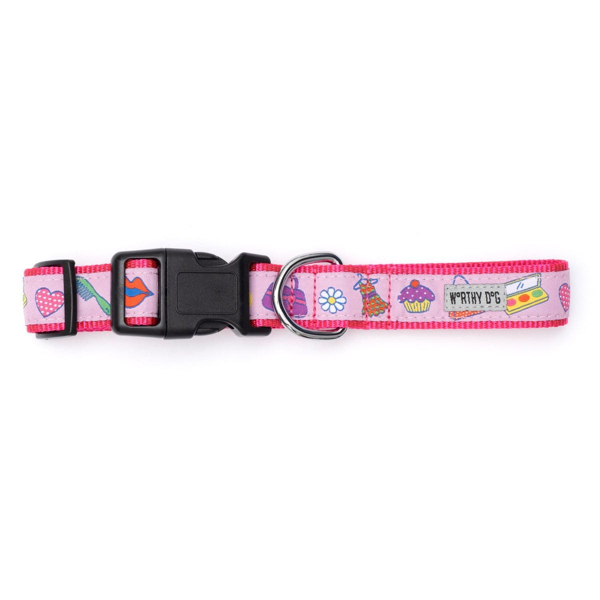 Fashionista Dog Collar – Pink, Sizes XS–XL