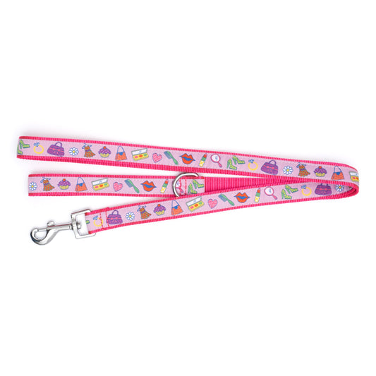 Fashionista Dog Leash – Pink, Sizes S, L
