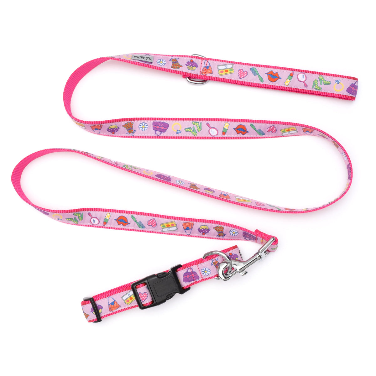 Fashionista Dog Leash – Pink, Sizes S, L