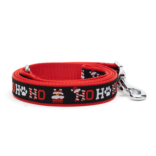 Ho Ho Ho! Dog Leash – Black, Size L