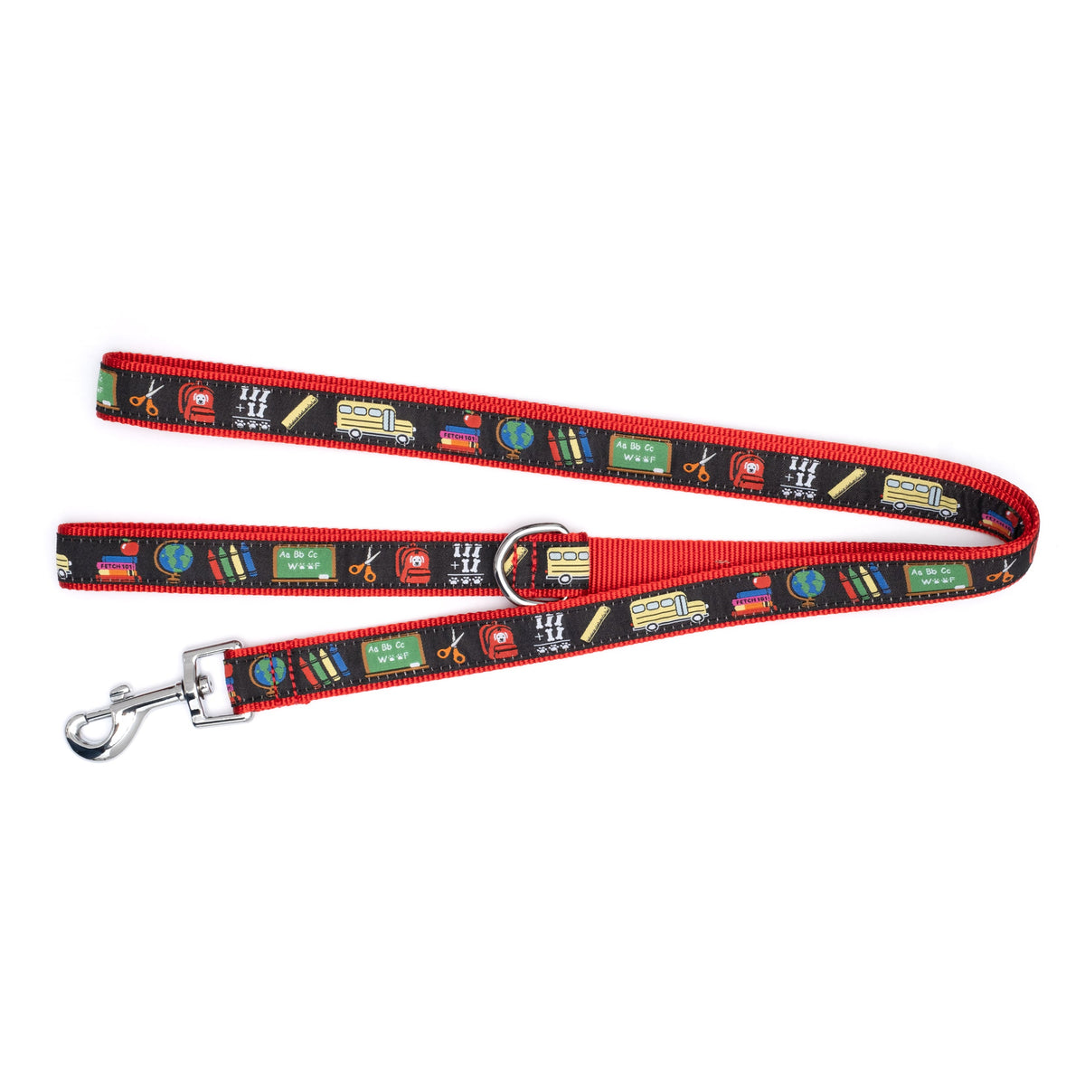 K9 College Dog Leash – Black, Sizes S, L