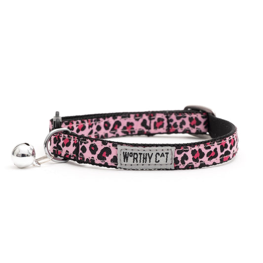 Leopard Cat Collar – Pink, Size One Size