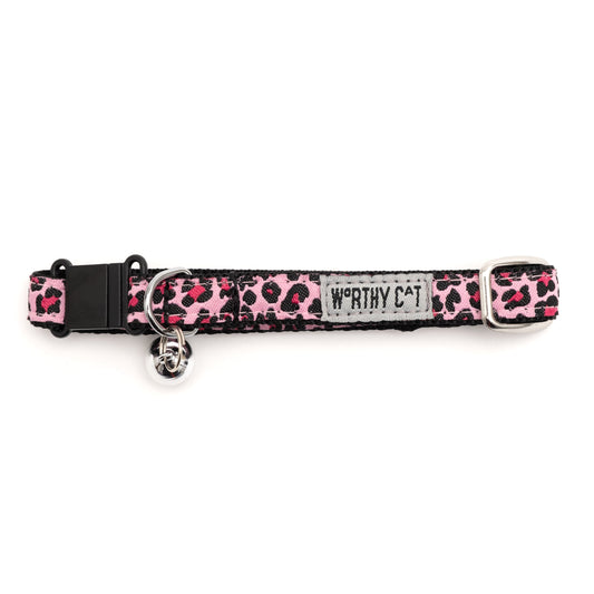 Leopard Cat Collar – Pink, Size One Size