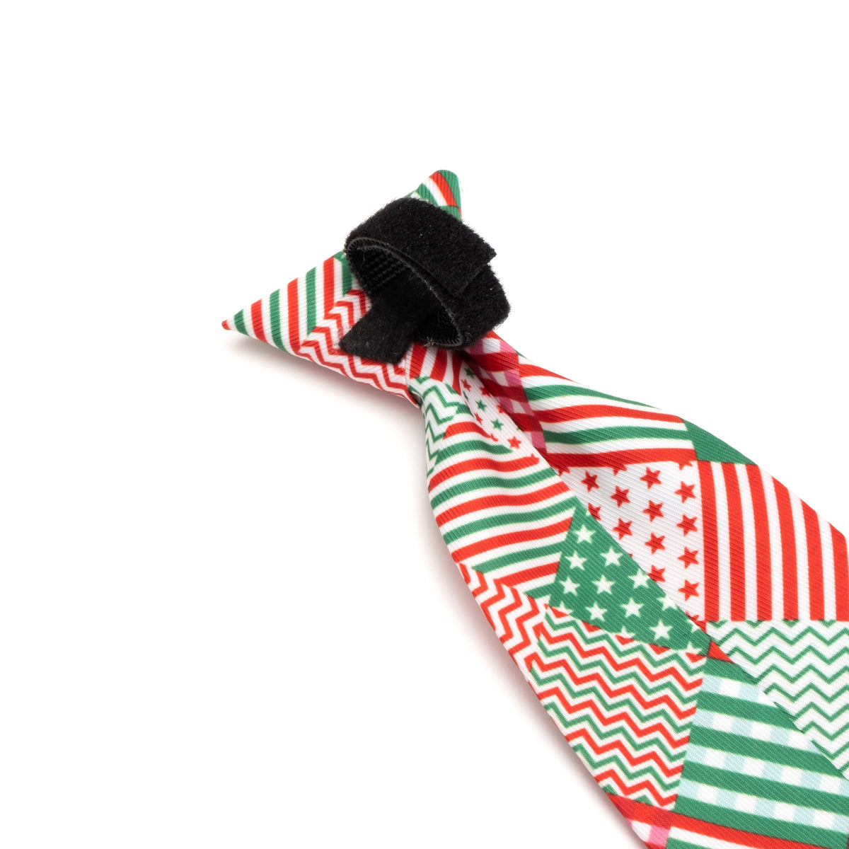 Americana Holiday Dog Neck Tie – Polyester, Red/Green, Sizes S, L