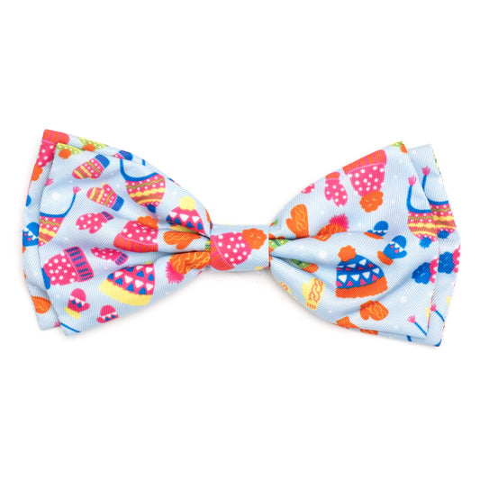 Brrrr! Dog Bow Tie – Polyester, Blue, Sizes S, L