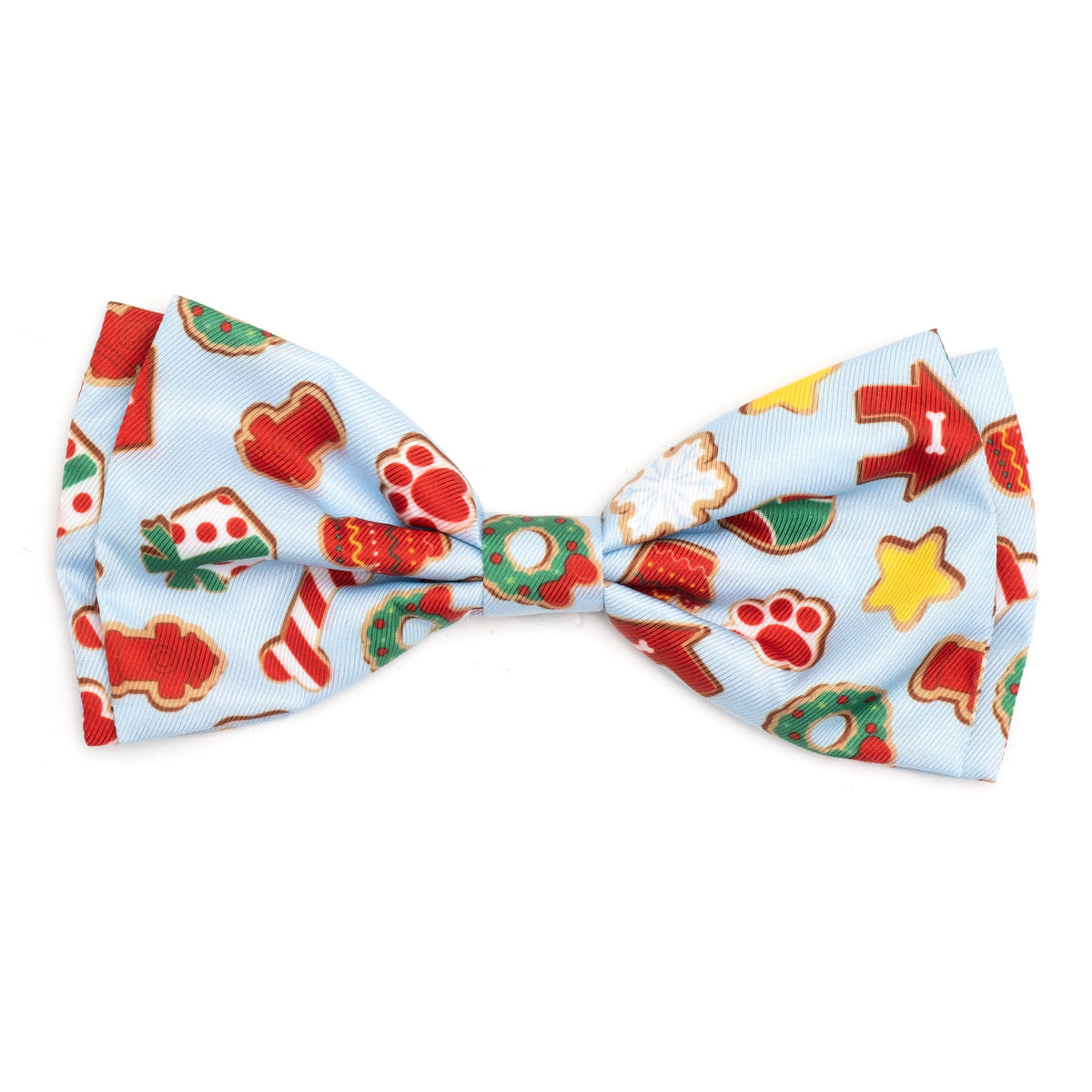 Cookies for Santa Paws Dog Bow Tie – Polyester, Blue, Sizes S, L