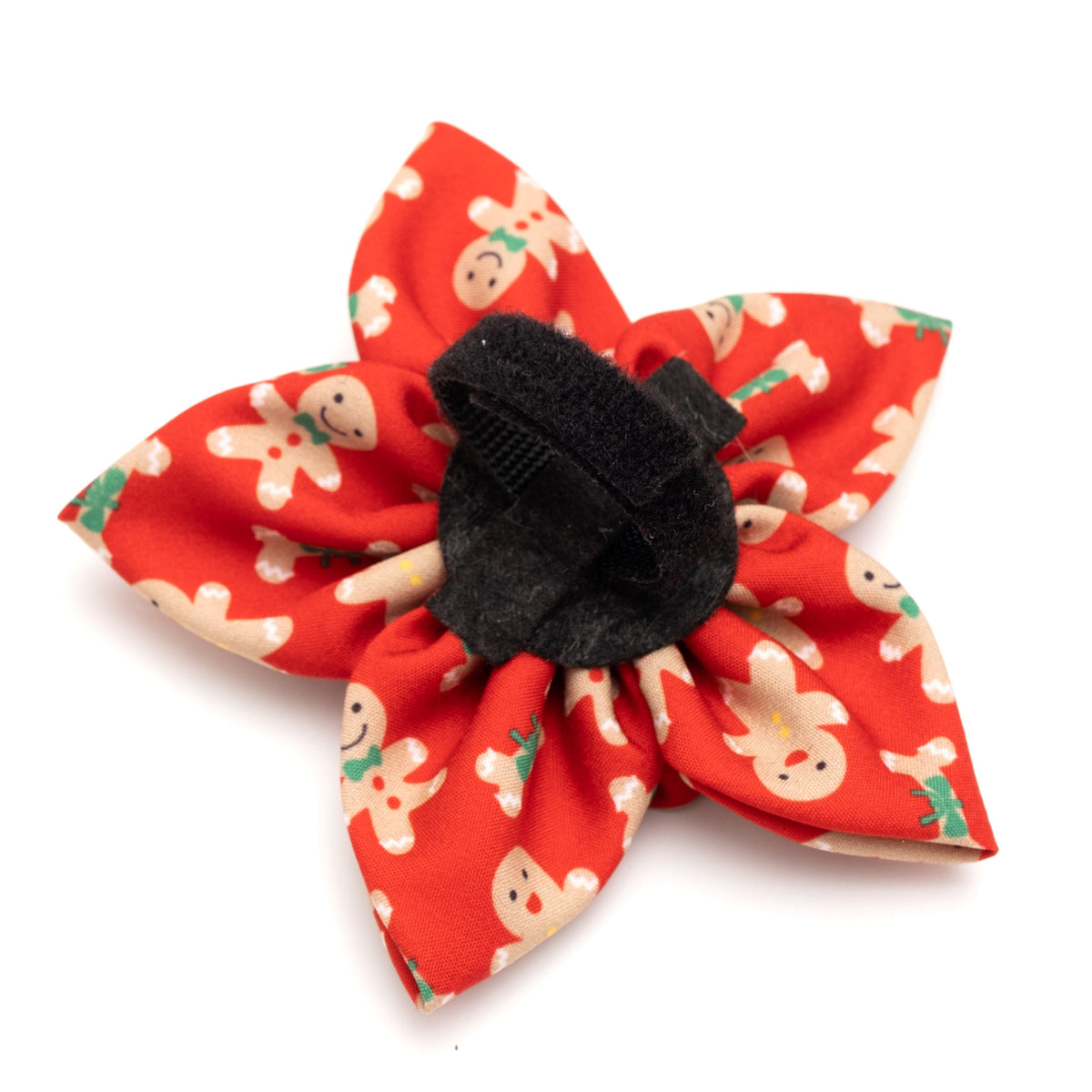 Gingerbread Bones Dog Flower – Polyester, Red, Sizes S, L