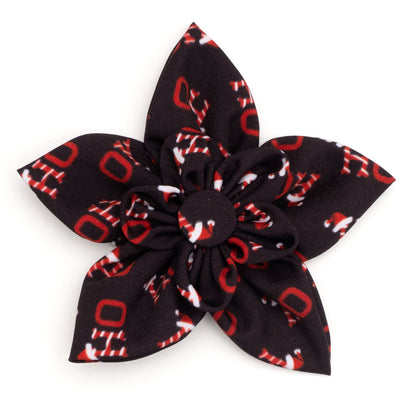 Ho Ho Ho Dog Flower – Polyester, Black, Sizes S, L