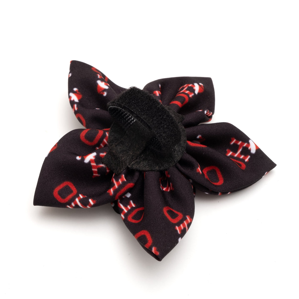 Ho Ho Ho Dog Flower – Polyester, Black, Sizes S, L