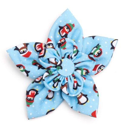 Penguins Dog Flower – Polyester, Blue, Sizes S, L