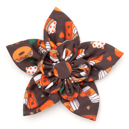 Pumpkin Spice Dog Flower – Polyester, Brown, Sizes S, L