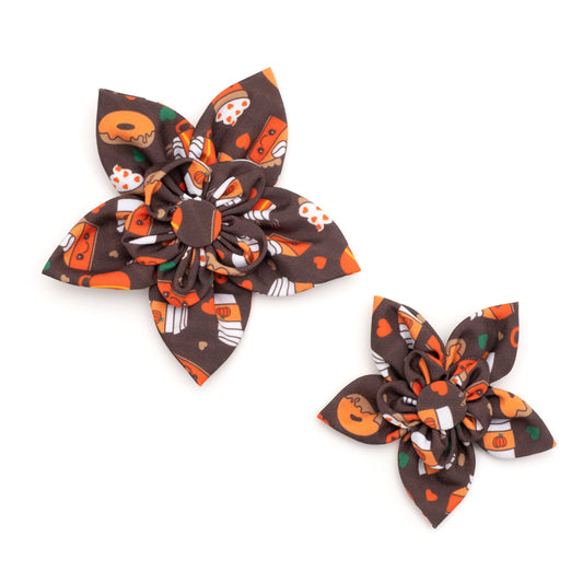 Pumpkin Spice Dog Flower – Polyester, Brown, Sizes S, L