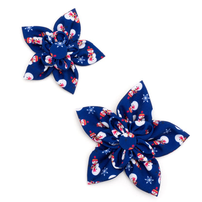 Snowman Dog Flower – Polyester, Blue, Sizes S, L