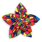 Stained Glass Dog Flower – Polyester, Multicolored, Sizes S, L