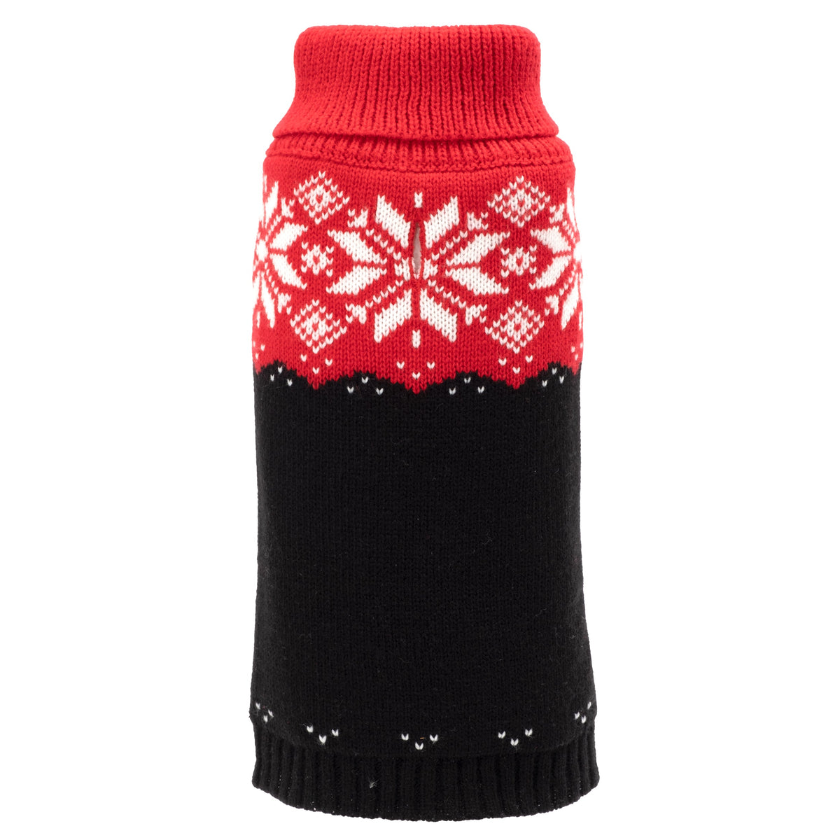 Snowtrails Dog Sweater – Acrylic, Neon Green/Black, Neon Pink/Black & Red/Black, Sizes XXS–XXL