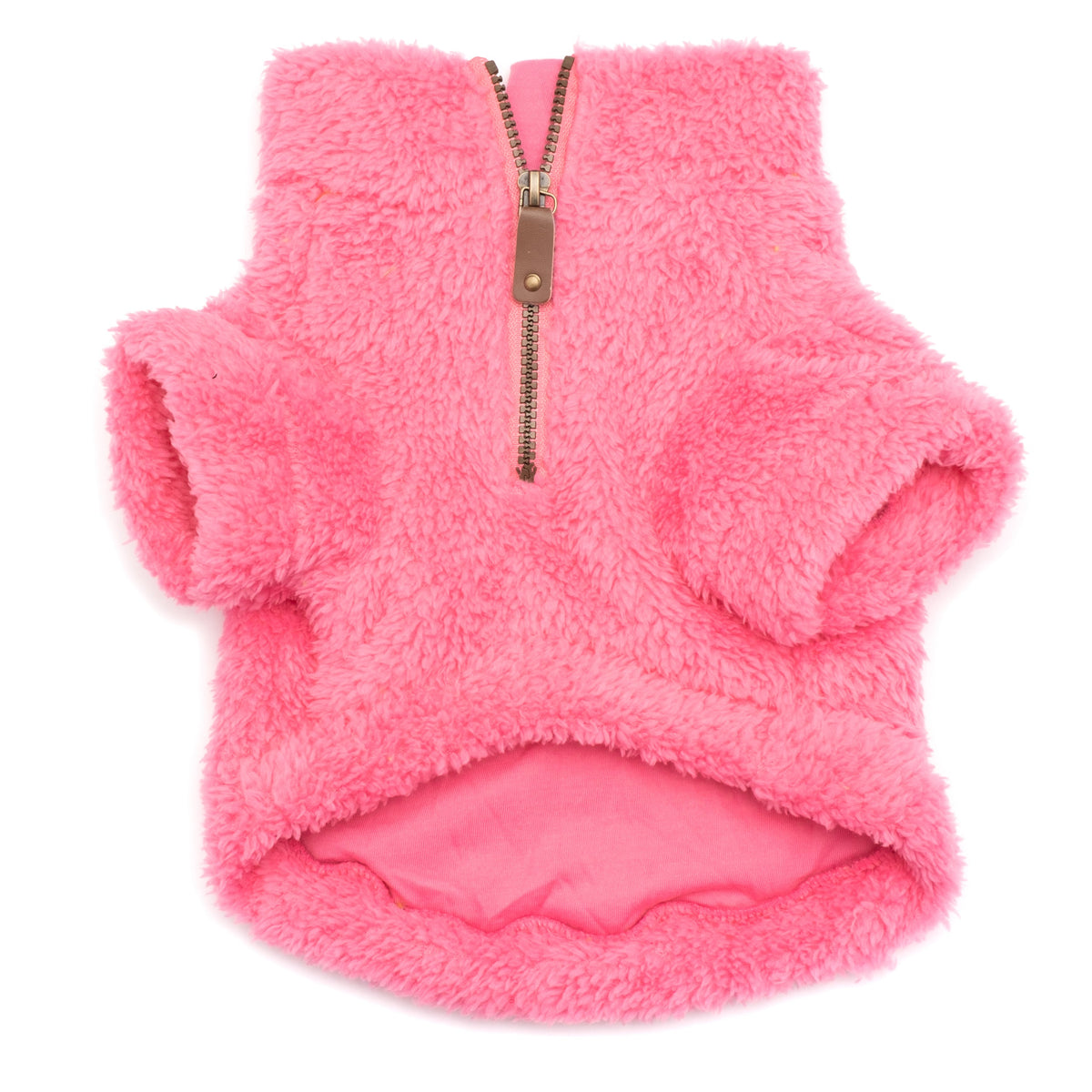 Solid Fleece Quarter Zip Dog Sweater – Polyester, 7 colours, Sizes XS–XXL