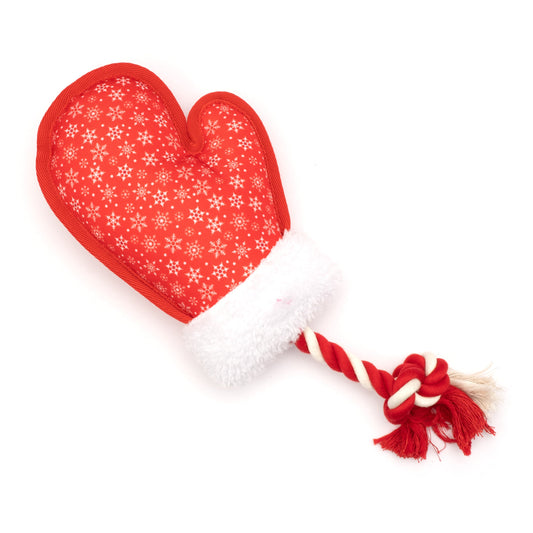 Mittens Dog Toy – Red, Sizes S, L