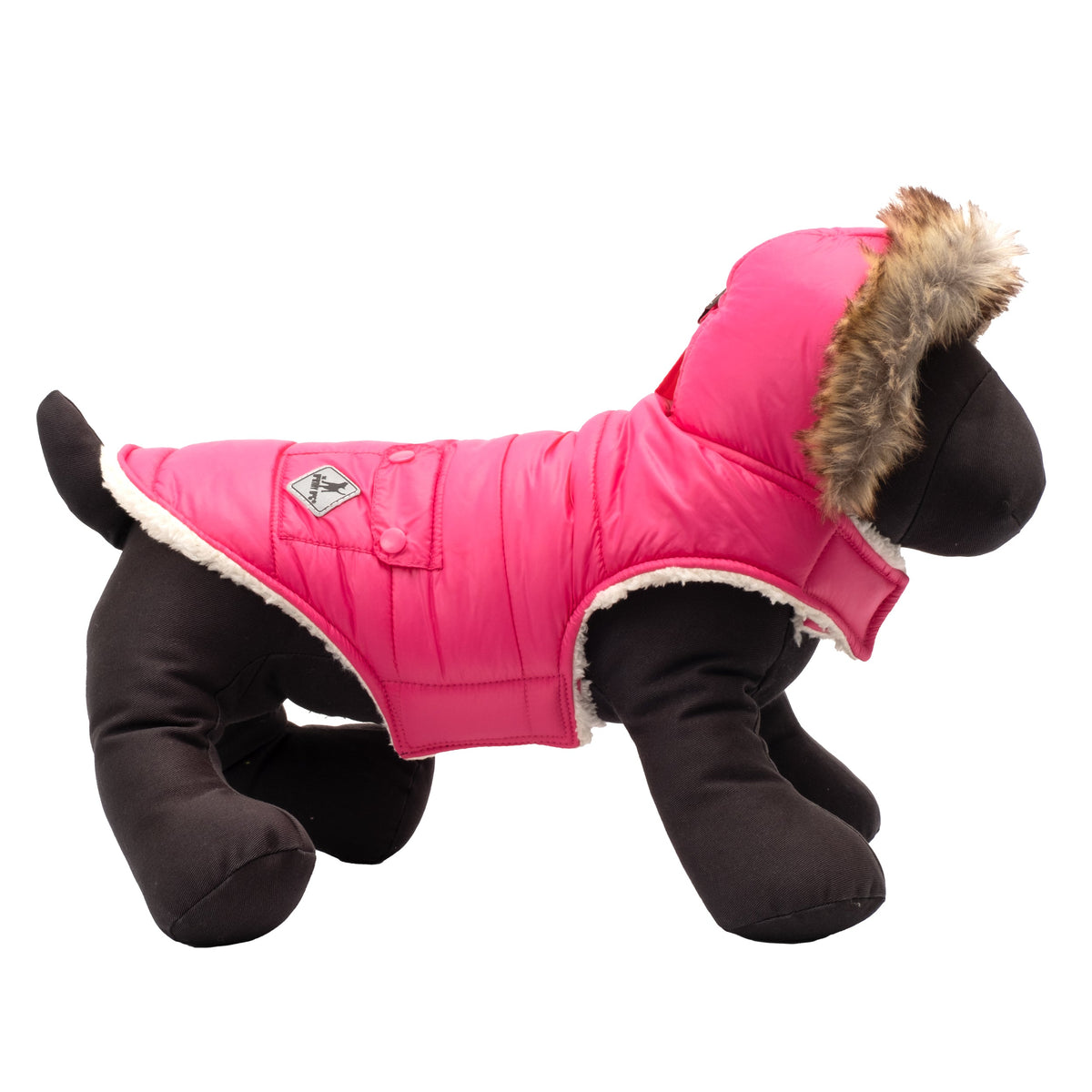 Park City Dog Jacket – Polyester, Pink, Red & Royal, Sizes XS–XXL