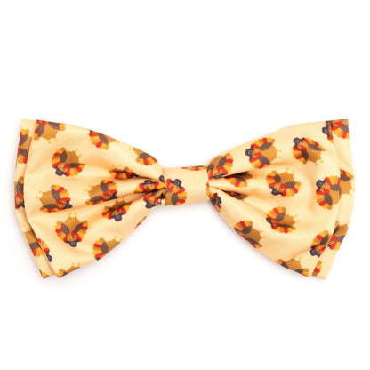 Gobble Gobble Dog Bow Tie – Polyester, Gold, Sizes S, L