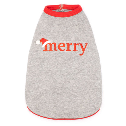 Merry Dog Tank Top – Cotton, Gray, Sizes XS–XXL