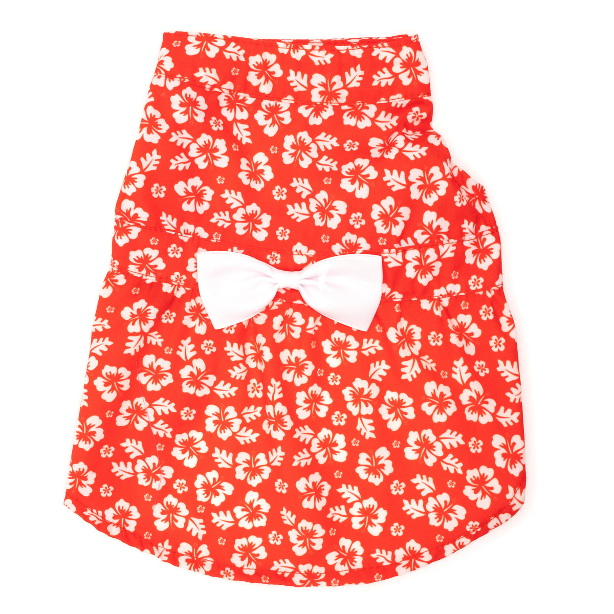 Aloha Dog Dress – Polyester, Coral, Sizes XS–XXL