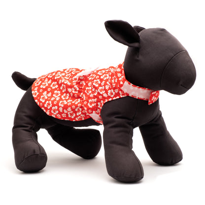 Aloha Dog Dress – Polyester, Coral, Sizes XS–XXL