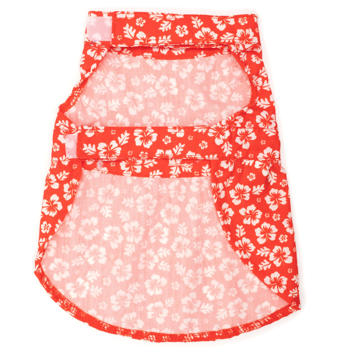 Aloha Dog Dress – Polyester, Coral, Sizes XS–XXL