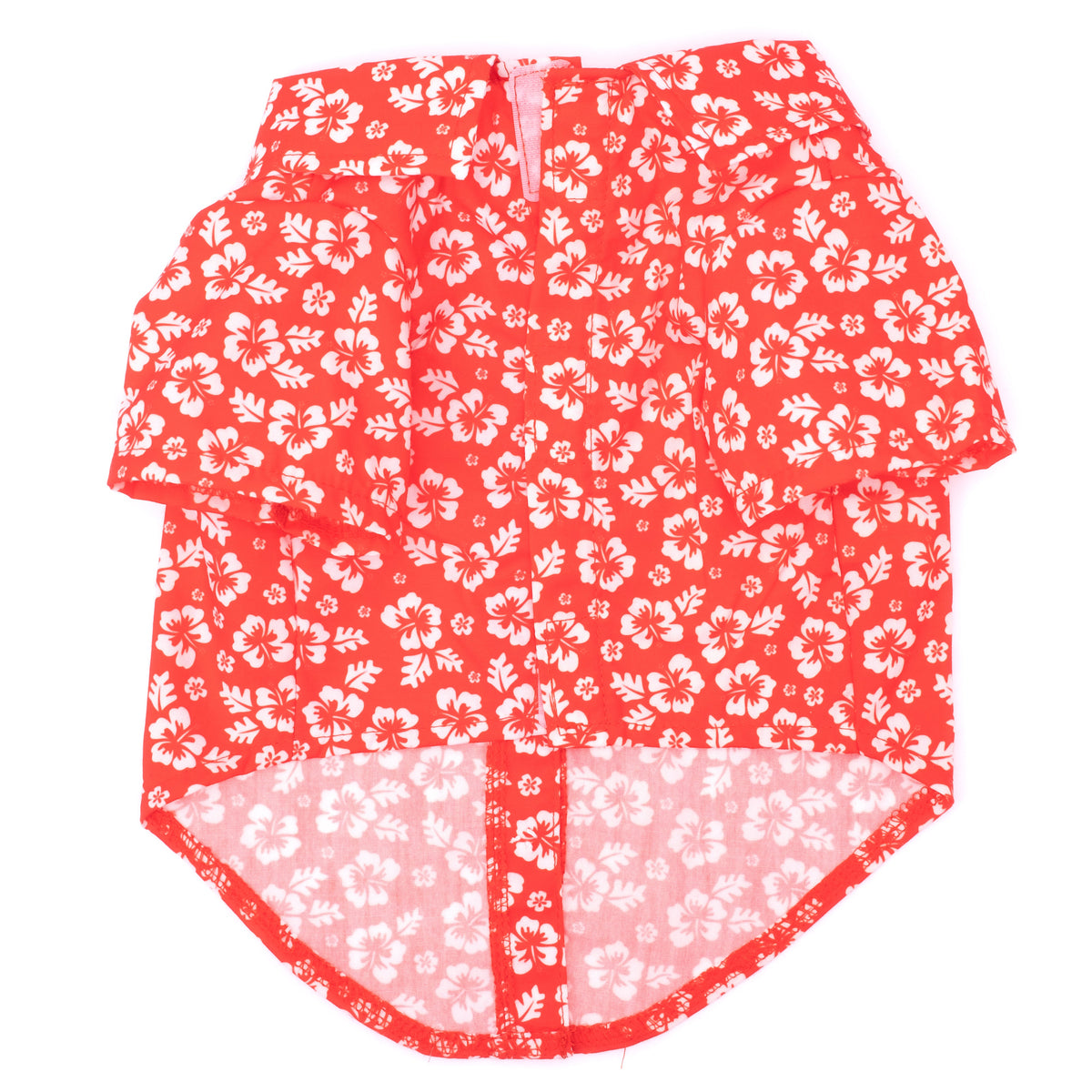 Aloha Dog Shirt – Polyester, Coral, Sizes XS–XXL