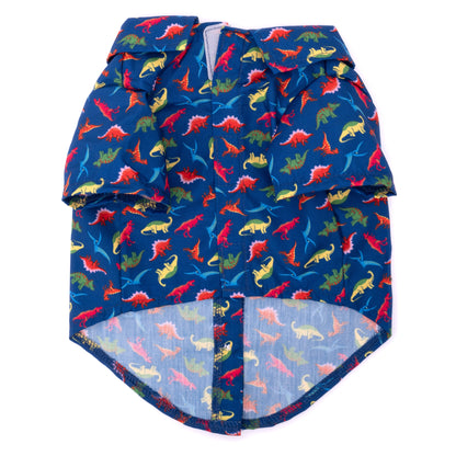 Dino Dog Shirt – Polyester, Navy, Sizes XS–XXL