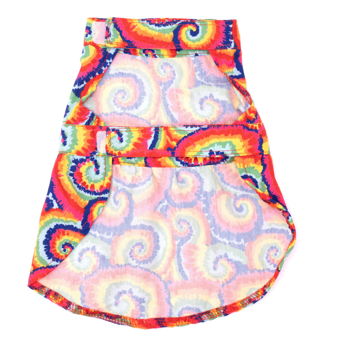 Kaleidoscope Dog Dress – Polyester, Multicolored, Sizes XS–XXL