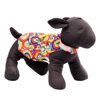 Kaleidoscope Dog Dress – Polyester, Multicolored, Sizes XS–XXL