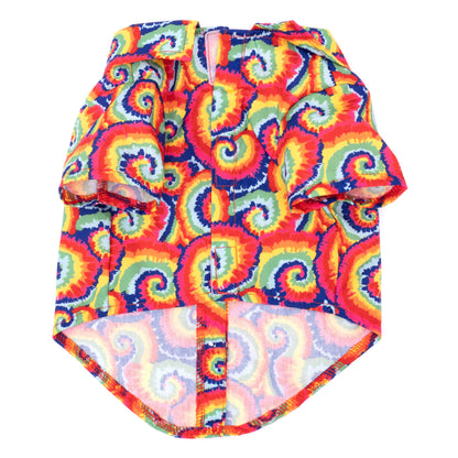 Kaleidoscope Dog Shirt – Polyester, Multicolored, Sizes XS–XXL