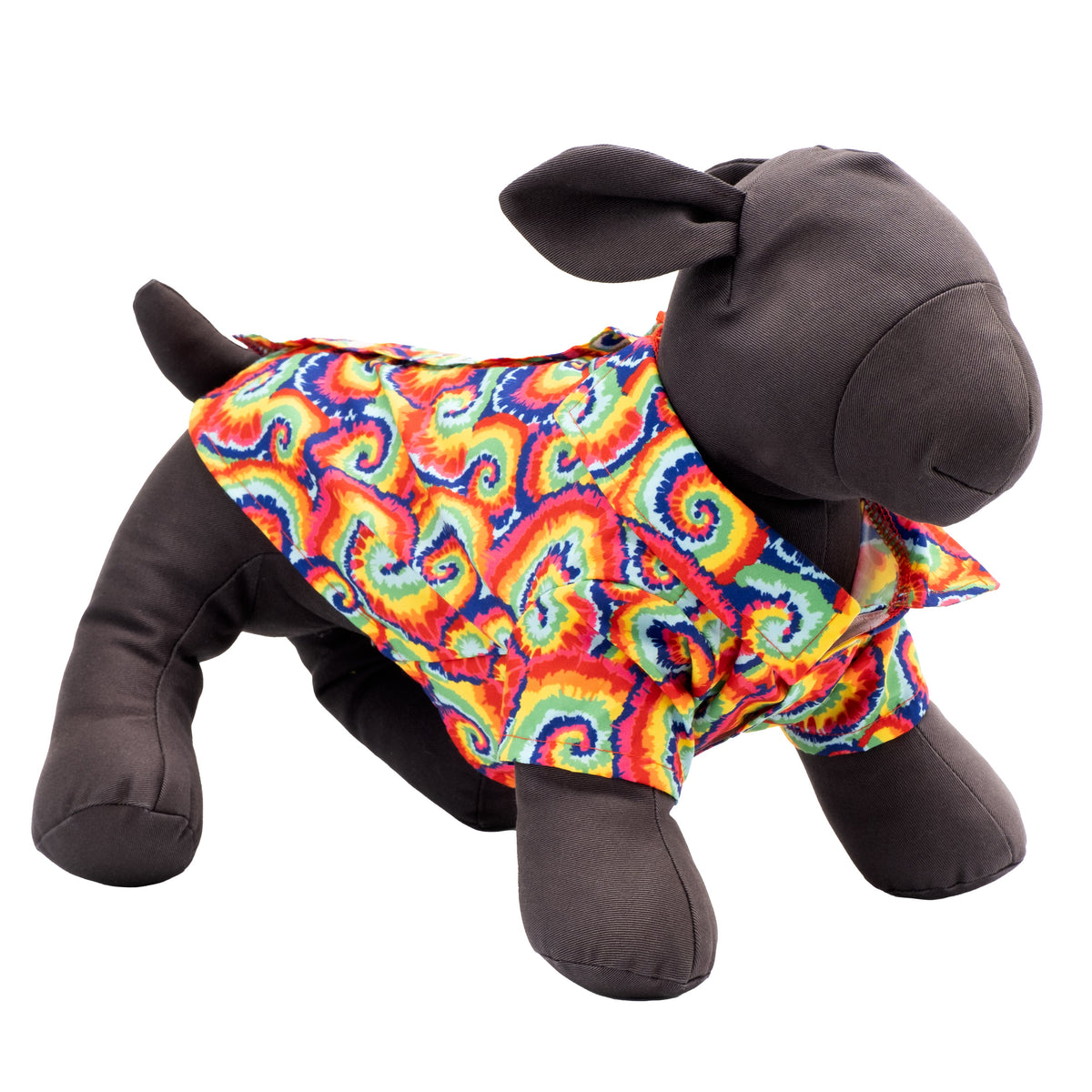 Kaleidoscope Dog Shirt – Polyester, Multicolored, Sizes XS–XXL