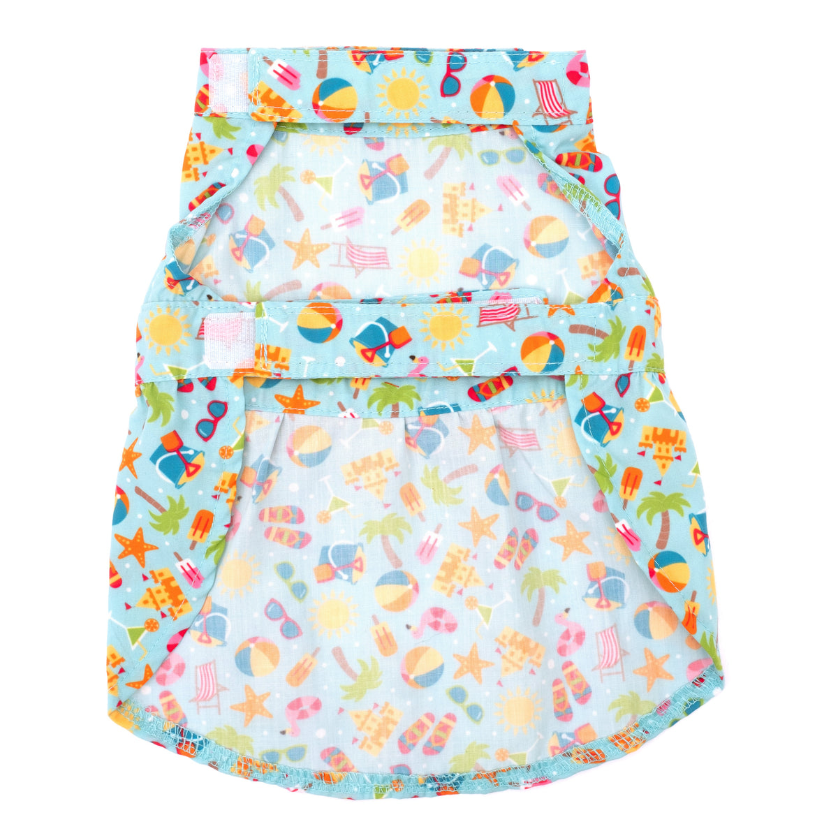 Life's a Beach Dog Dress – Polyester, Mint Green, Sizes XS–XXL