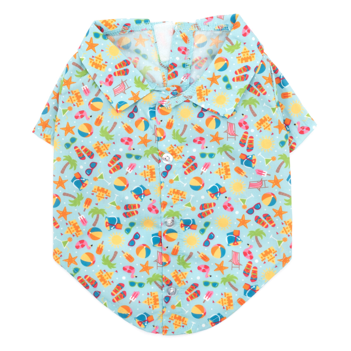 Life's a Beach Dog Shirt – Polyester, Mint Green, Sizes XS–XXL