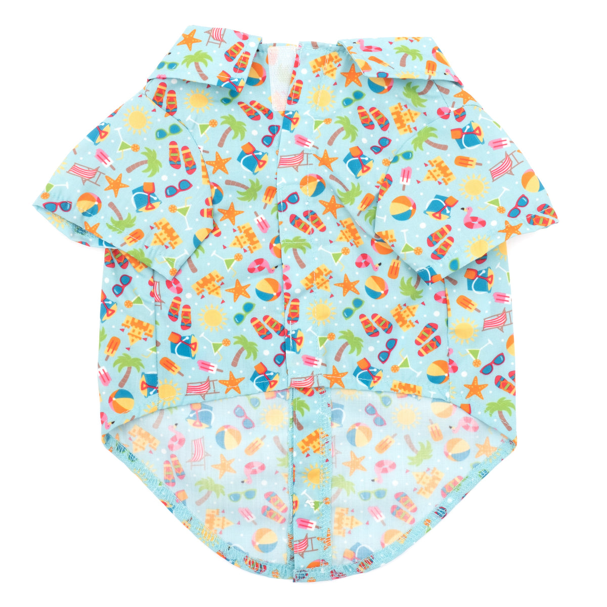 Life's a Beach Dog Shirt – Polyester, Mint Green, Sizes XS–XXL