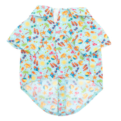 Life's a Beach Dog Shirt – Polyester, Mint Green, Sizes XS–XXL