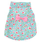 Watercolor Floral Dog Dress – Polyester, Teal, Sizes XS–XXL