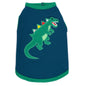 Dino Dog Tank Top – Cotton, Navy, Sizes XS–XXL