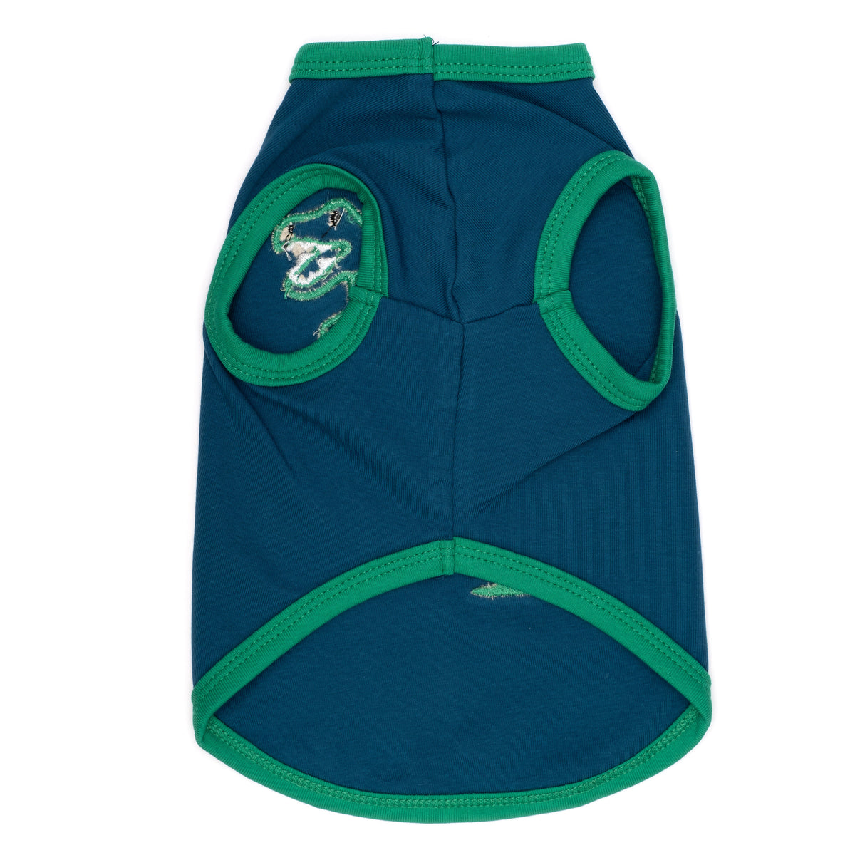 Dino Dog Tank Top – Cotton, Navy, Sizes XS–XXL