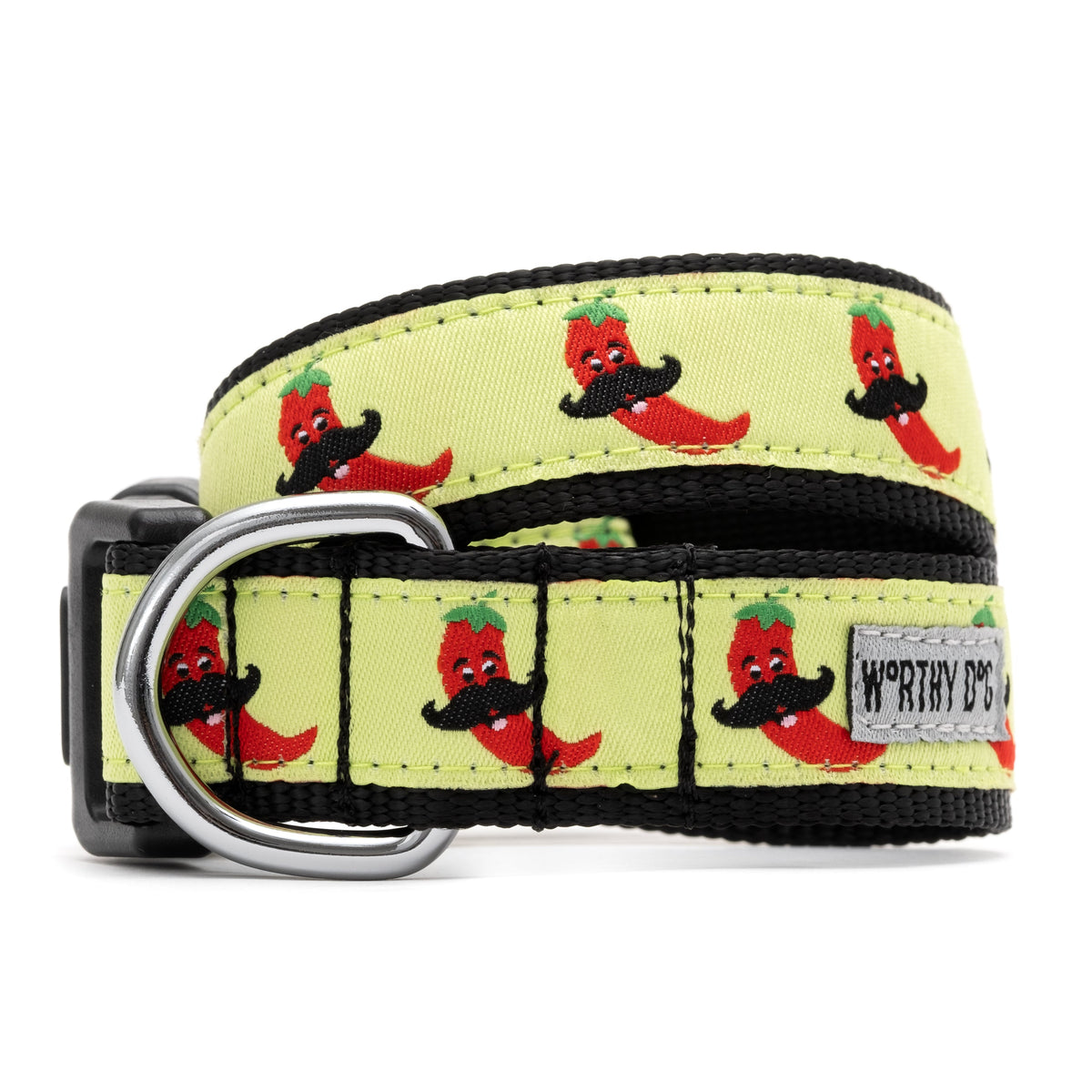 Chili Pepper Dog Collar – Lime, Sizes XS–XL