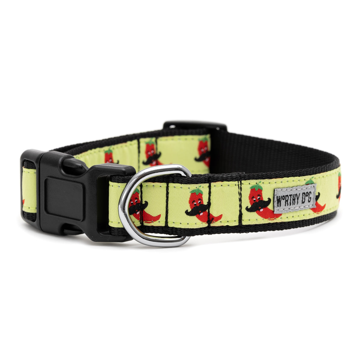 Chili Pepper Dog Collar – Lime, Sizes XS–XL