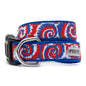 Kaleidoscope Dog Collar – Multicolored & Red/White/Blue, Sizes XS–XL