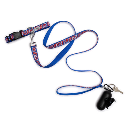 Kaleidoscope Dog Collar – Multicolored & Red/White/Blue, Sizes XS–XL