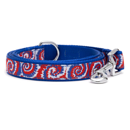 Kaleidoscope Dog Leash – Multicolored & Red/White/Blue, Sizes S, L