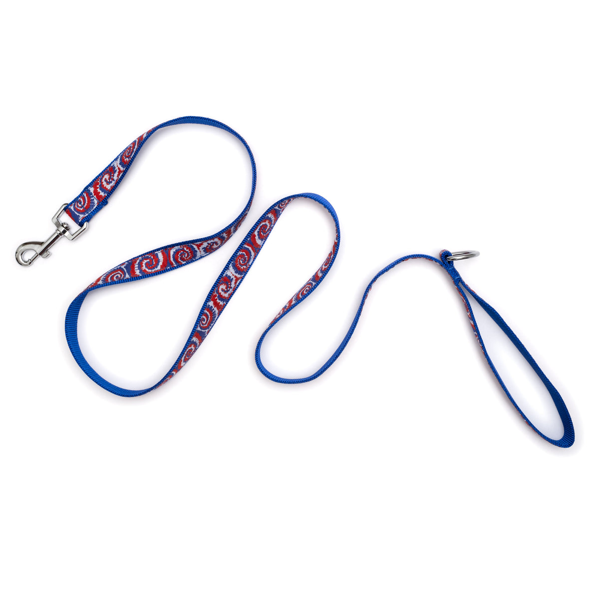 Kaleidoscope Dog Leash – Multicolored & Red/White/Blue, Sizes S, L