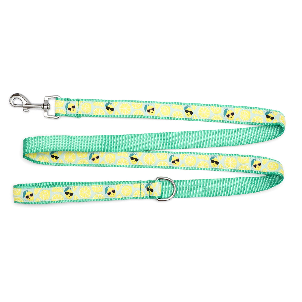 Lemons Dog Leash – Mint Green, Sizes S, L