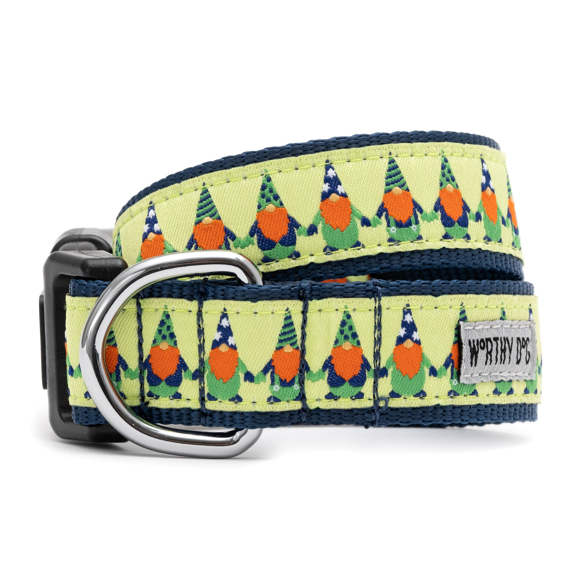 Luck 'O the Irish Gnome Dog Collar – Green, Sizes XS–XL
