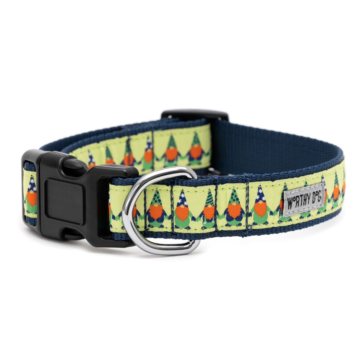 Luck 'O the Irish Gnome Dog Collar – Green, Sizes XS–XL