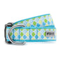 Mermaid Scale Nylon Dog Collar in blue, main product view